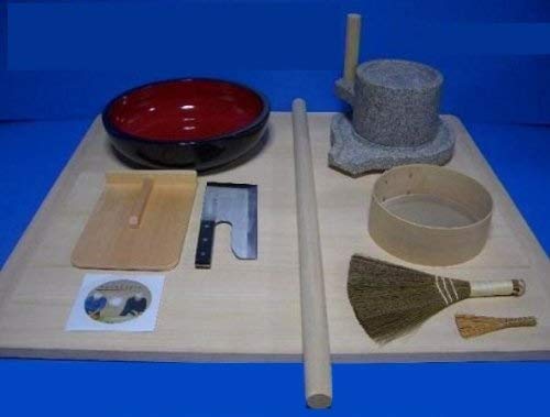 Amazon.co.jp: そば打ち道具L判 42cmこね鉢 御影石ひき臼セット オフィス